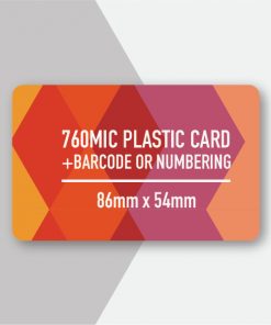 760mic pvc cards with barcode