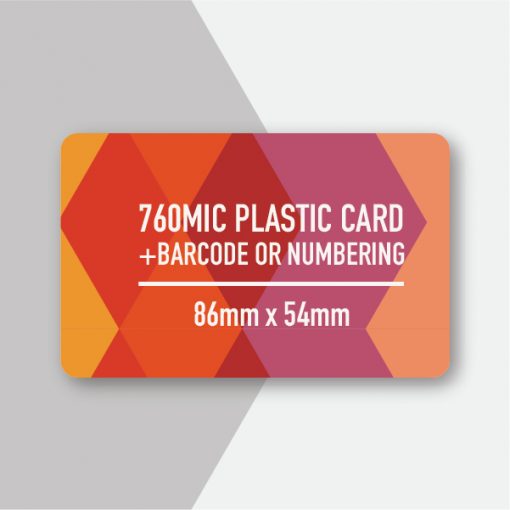 760mic pvc cards with barcode