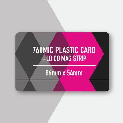 Plastic cards with magnetic loco strip