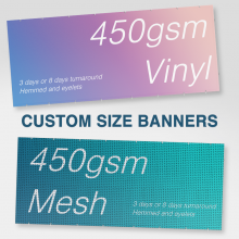 custom size banners in metric