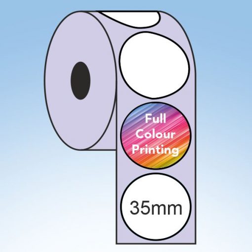 35mm round printed labels PRESSOLA