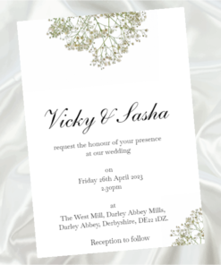 Gypsophila wedding invitations