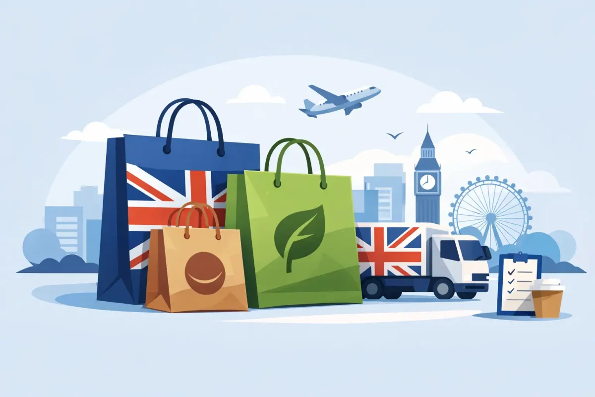 Printed Paper Bags UK for Business Use